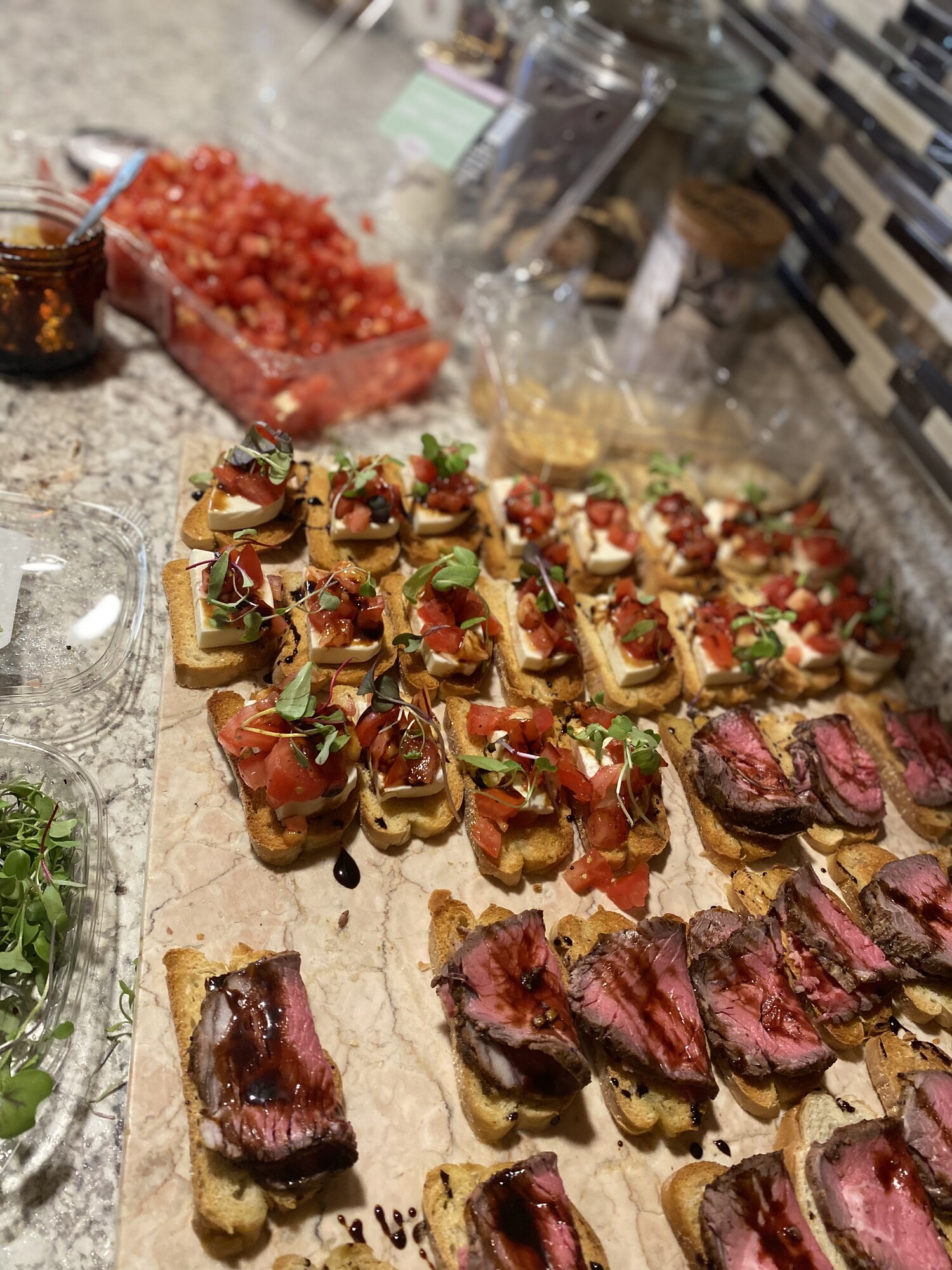 Bruschetta board — fresh, bright, easy to graze