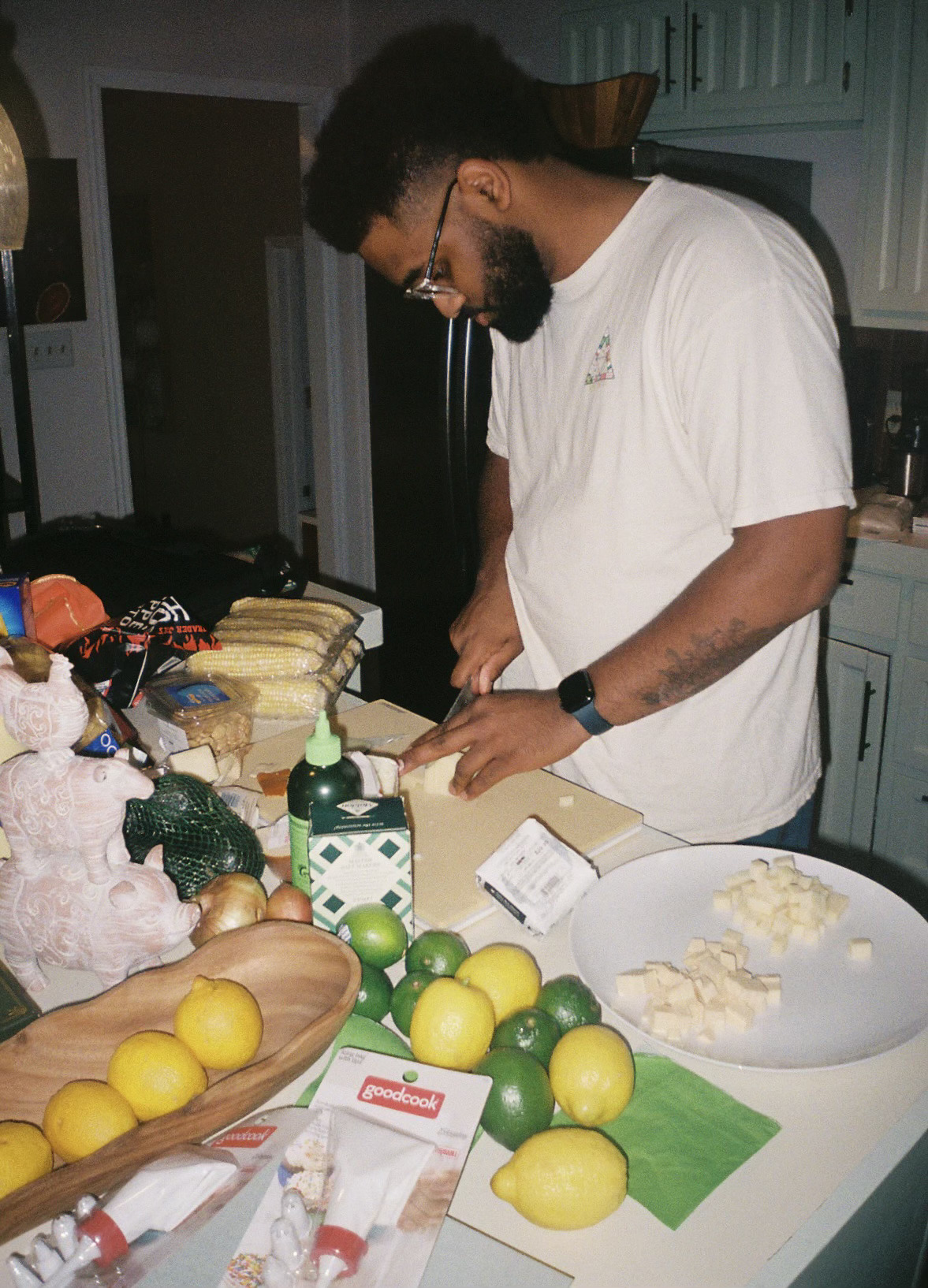 Behind the scenes — Chef Myles in his element